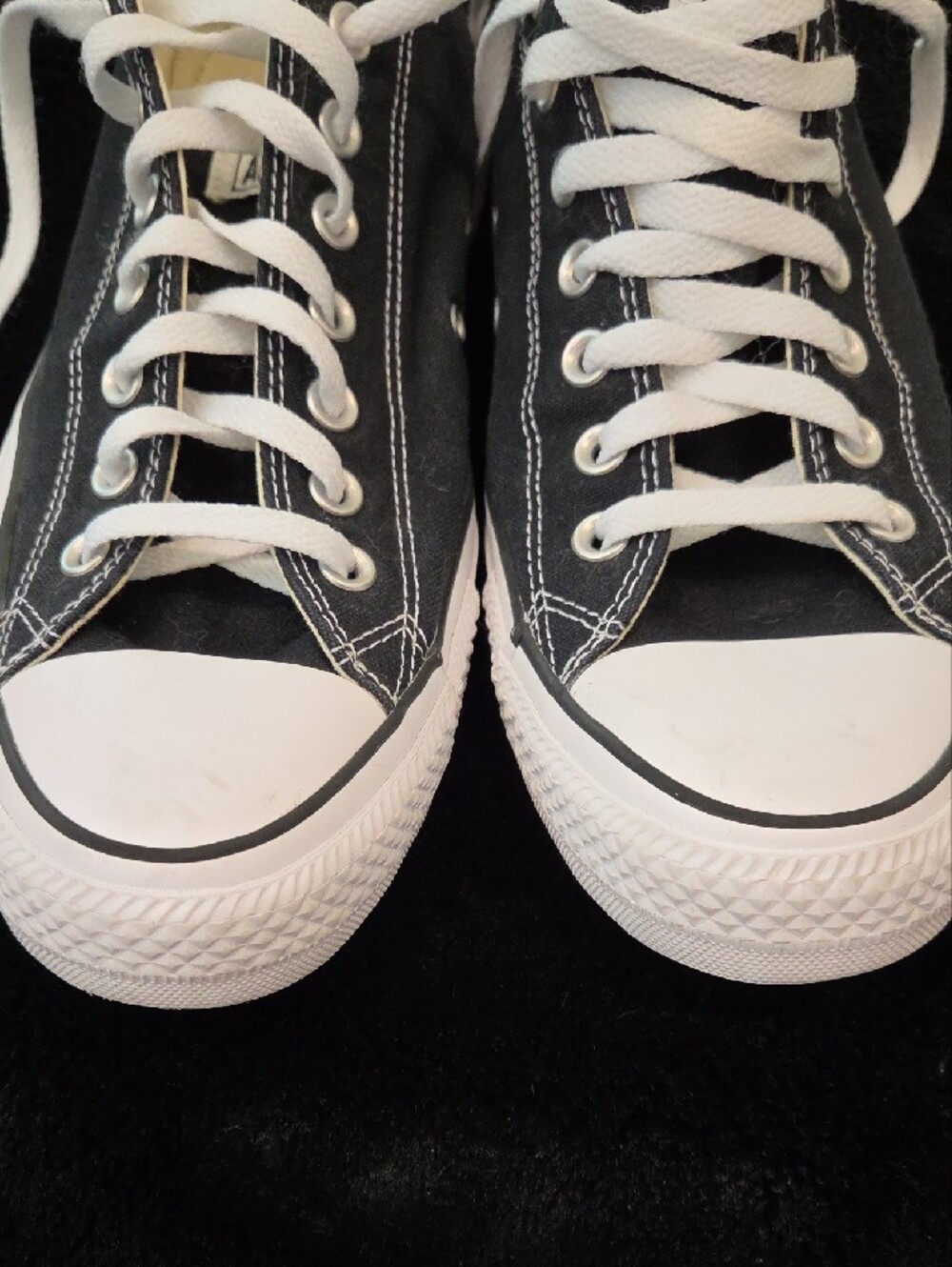 Converse Men's Black Canvas All Star Sneakers - Sz 11 - Picture 10 of 16